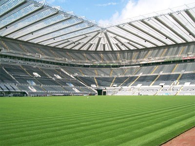 St. James' Park after rebuilding with cantilever roof